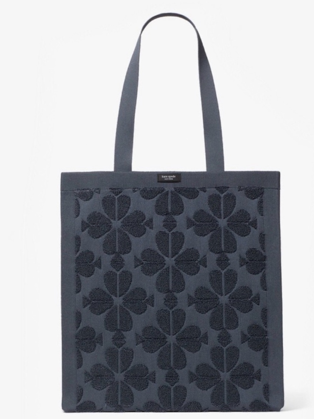 kate spade Charcoal Floral Jacquard Tote - Navy